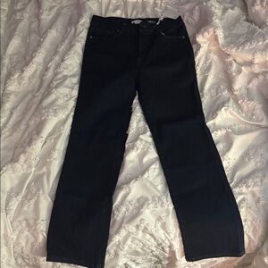 Good American Dark Blue Midrise straight leg jeans